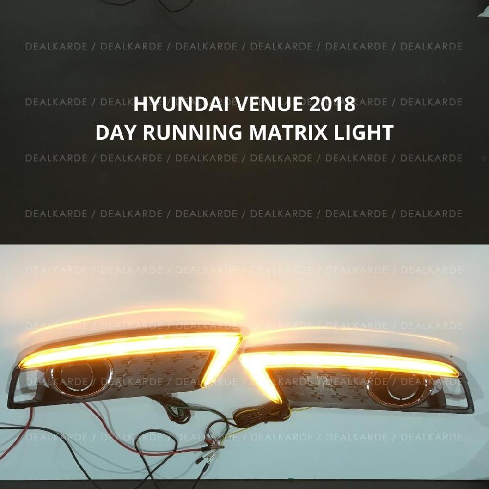 Hyundai Venue 2018 Led DRL With Sequencel Matrix Indiactor