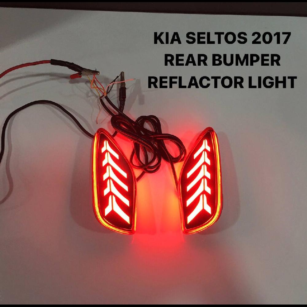 Kia Seltos 2017 Rear Bumper Led Reflector Light With Sequencel Matrix Indicator