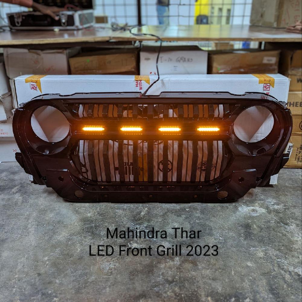 LED Design 1 Front Grill Suitable For Mahindra Thar 2023 