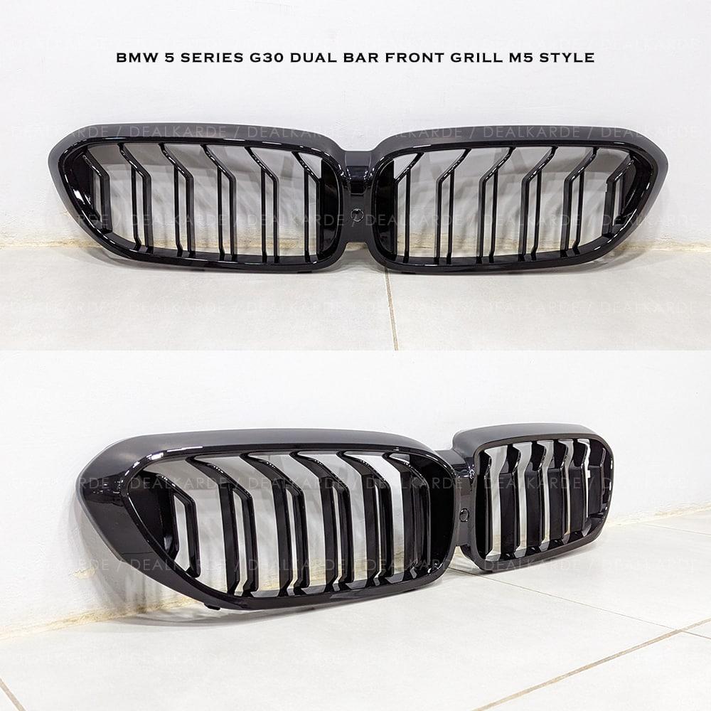 Dual Bar M5 Style Glossy Black Front Grill Suitable For BMW 5 Series G30 