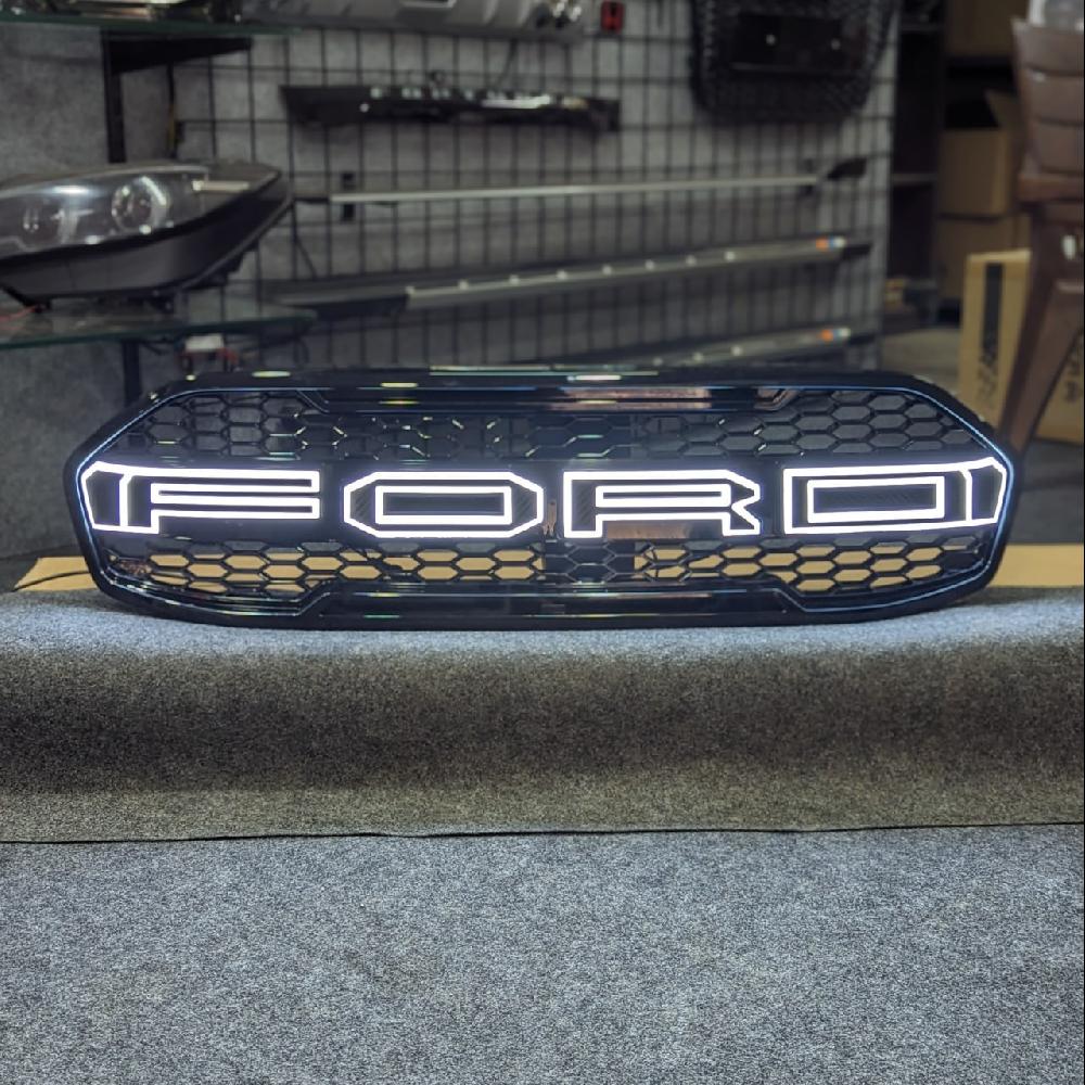  LED Glossy Black Front Grill Suitable For Ford Endeavour 2016