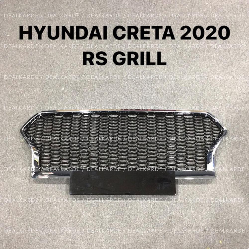 RS Glossy Black Front Grill Suitable For Hyundai Creta 2020 