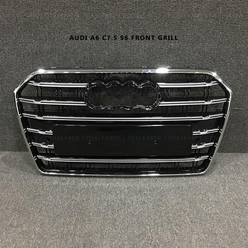  S6 Chrome Front Grill Compatible For Audi A6 C7.5