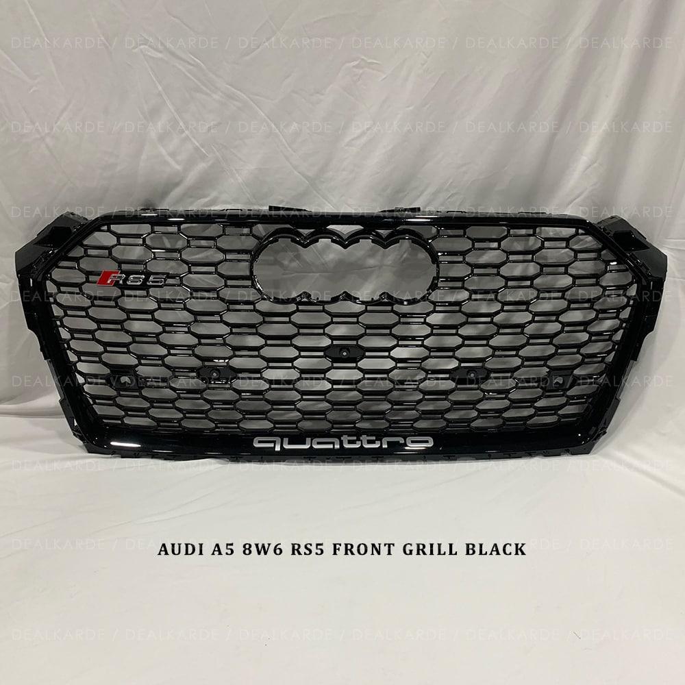  RS5 Glossy Black Front Grill Compatible For Audi A5 8W6