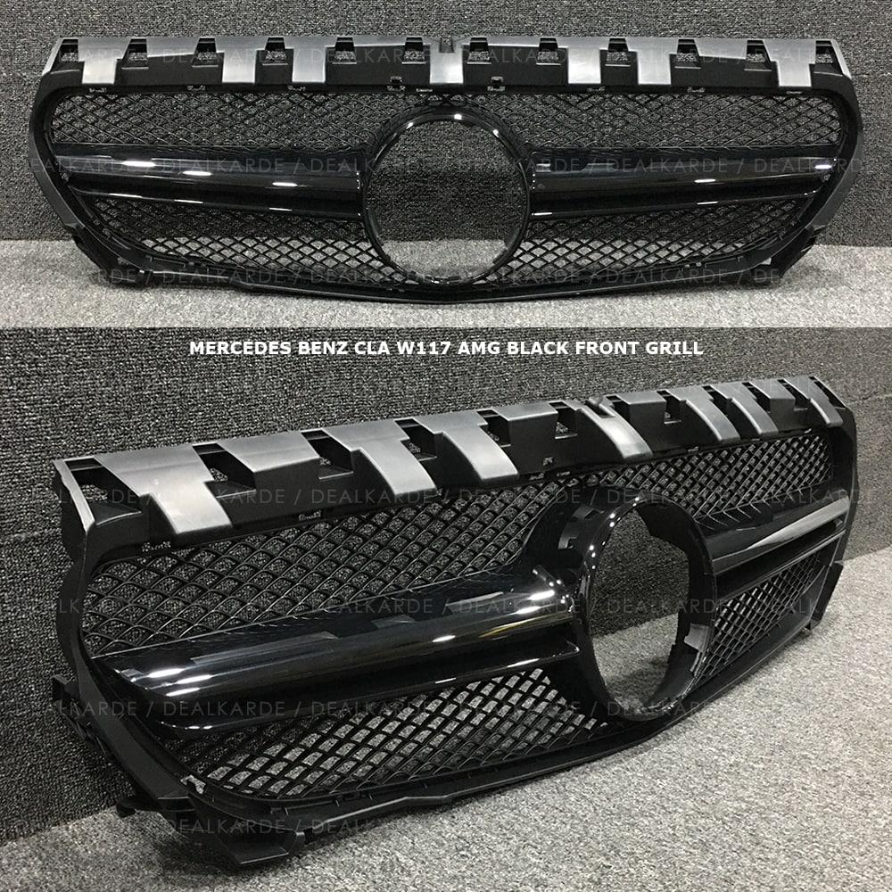  AMG Black Front Grill Compatible For Mercedes Benz CLA W117