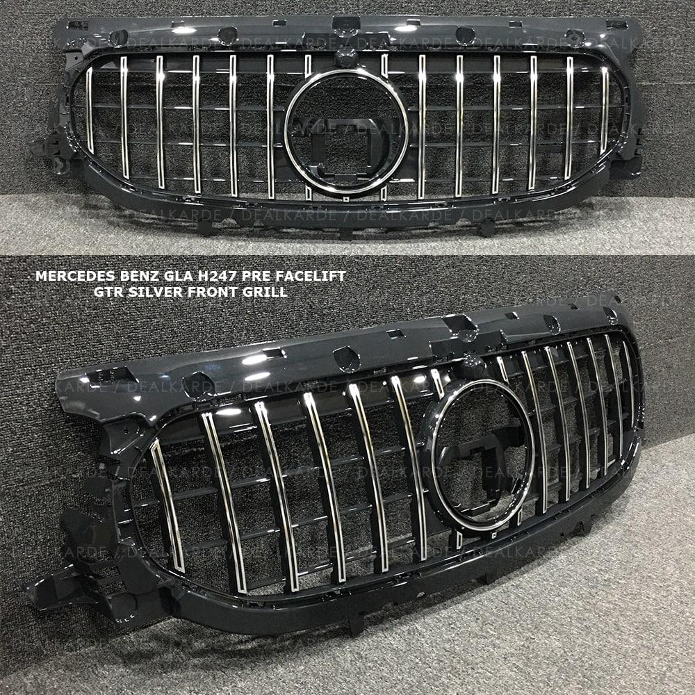 gtr-silver-front-grill-compatible-for-mercedes-benz-gla-h247-pre-facelift-ga0174