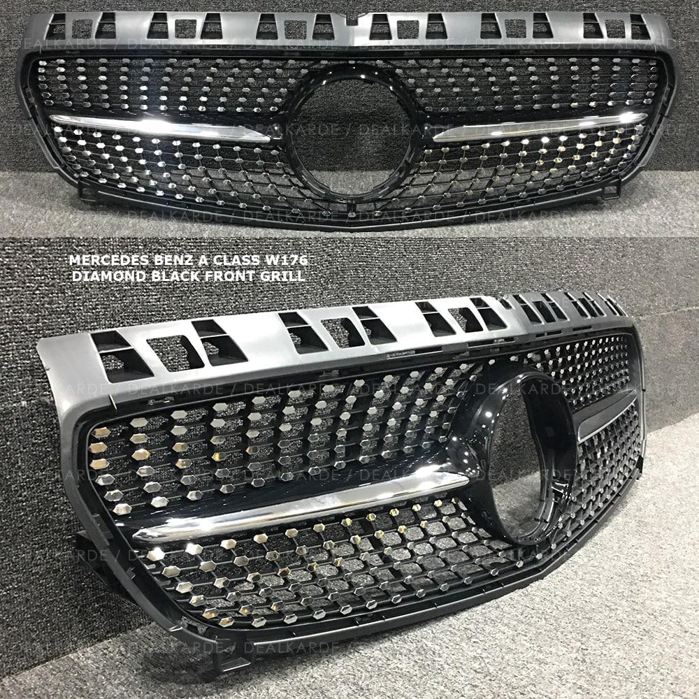 Diamond Black Front Grill Compatible With Mercedes Benz A Class W176