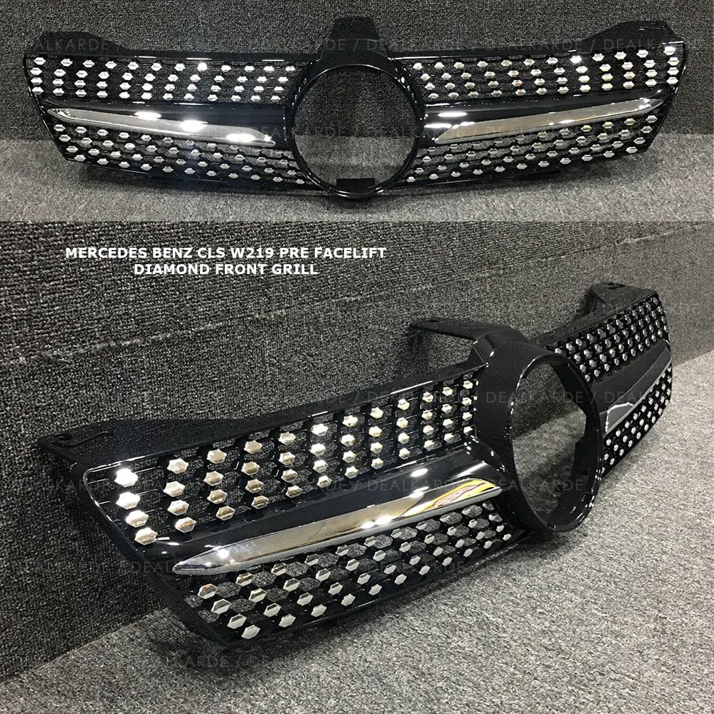 Diamond Front Grill Compatible For Mercedes Benz CLS W219 Pre Facelift