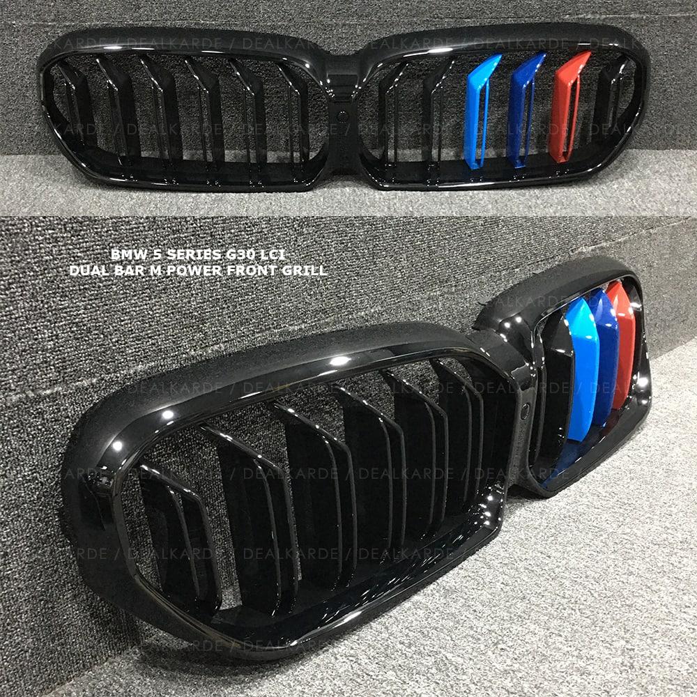 Dual Bar M Power Front Grill Compatible For BMW 5 Series G30 LCI