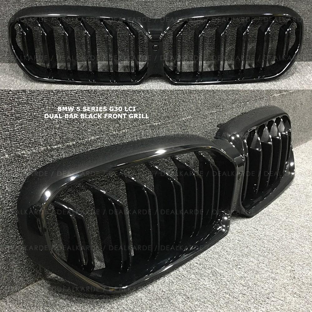 Dual Bar Black Front Grill Compatible With BMW 5 Series G30 LCI