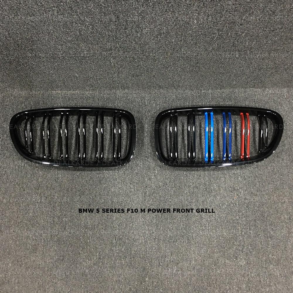 Dual Bar M Power Front Grill Compatible For BMW 5 Series F10