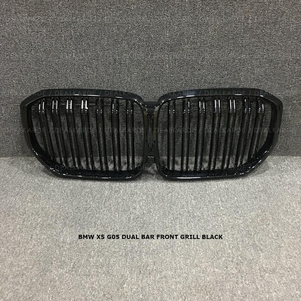 Dual Bar Glossy Black Front Grill Compatible For BMW X5 G05