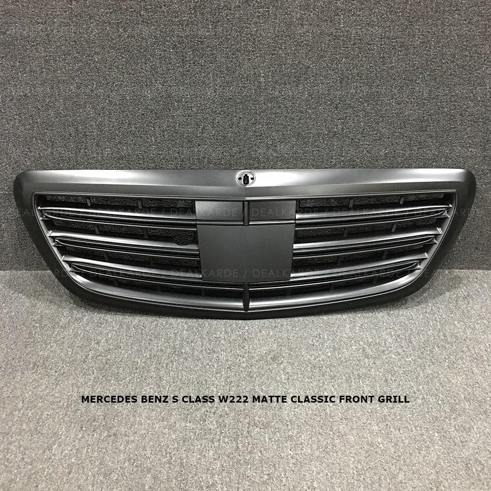 Matt Classic Front Grill Compatible For Mercedes Benz S Class W222 