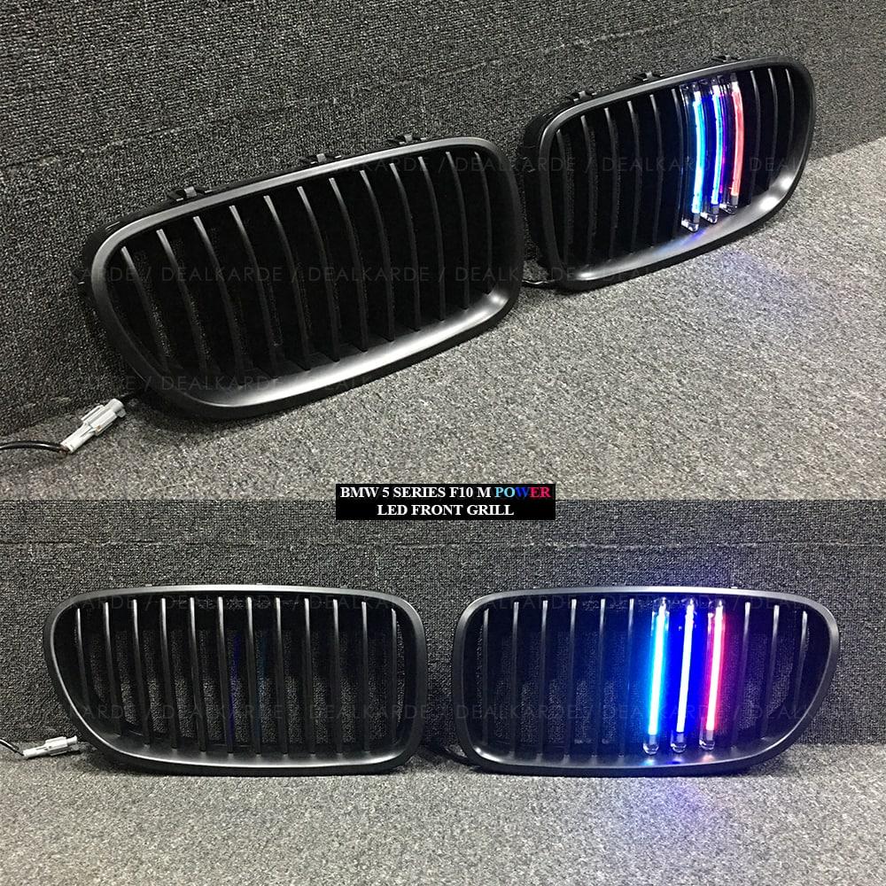 M Power Matt LED Front Grill Compatible For BMW 5 Series F10