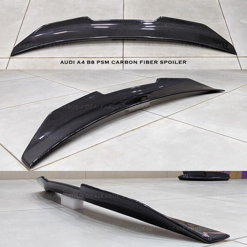  PSM Carbon Fiber Spoiler Compatible For Audi A4 B8