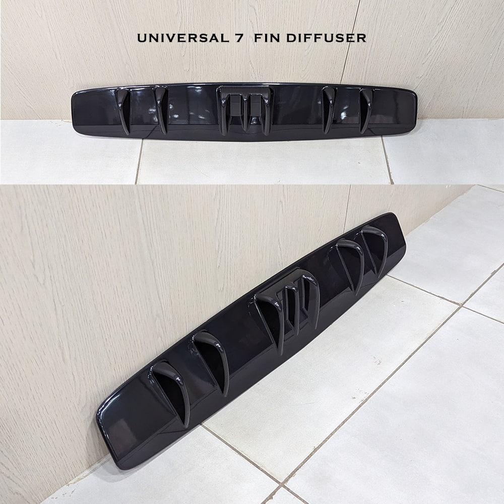 Universal 7 Fin Diffuser Suitable For All Car Rear Bumper