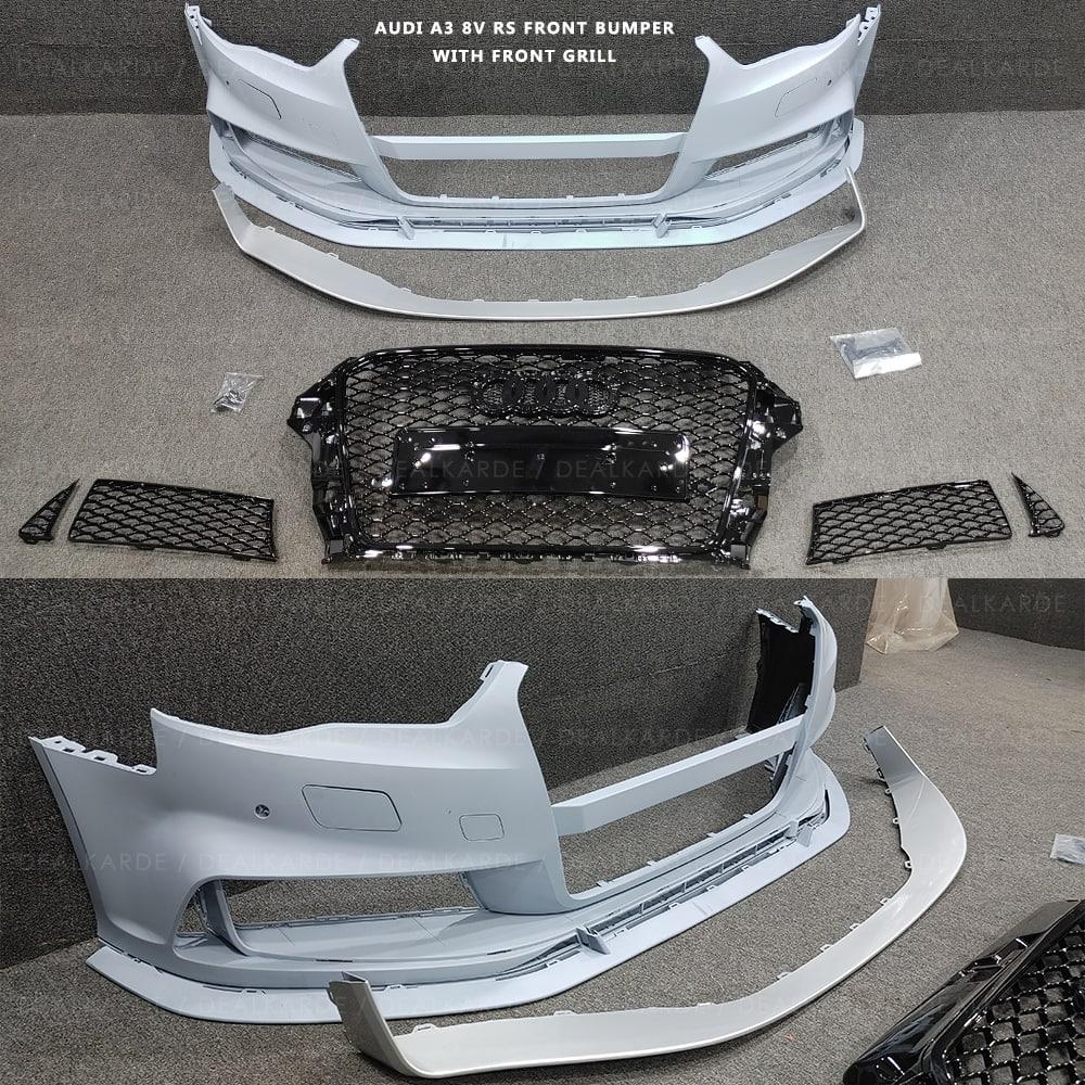 RS3 Front Bumper Kit With Front Grill  Body Kit  Suitable For Audi A3 8V