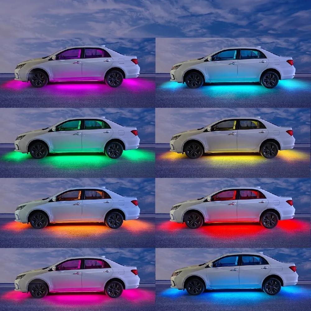 Multi Color LED Car Underbody Lighting Kit with Smartphone Control