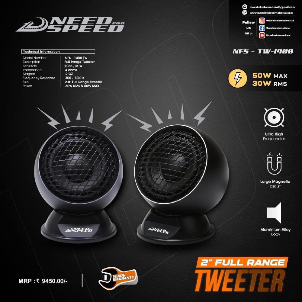 2 Inch Full Range Tweeter NFS - TW - 1400 of Need For Speed