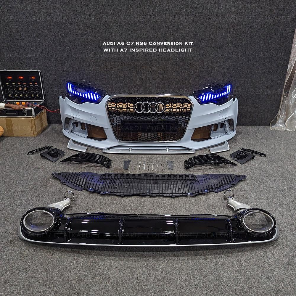 RS6 A7 Inspired Headlight Conversion Kit Suitable For Audi A6 C7 